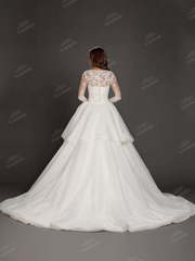 Свадебное платье NW002. Силуэт Пышное. Цвет Белый / Молочный. Вид 2