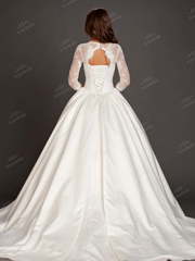 Свадебное платье NW001. Силуэт Пышное. Цвет Белый / Молочный. Вид 2