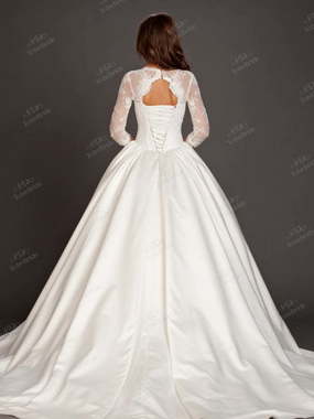 Свадебное платье NW001. Силуэт Пышное. Цвет Белый / Молочный. Вид 2