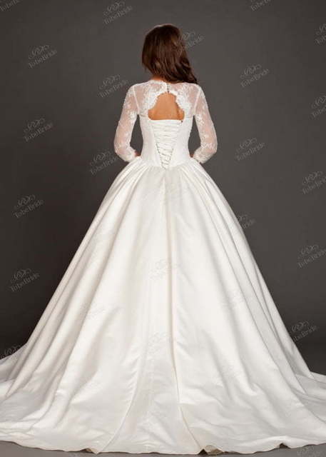 Свадебное платье NW001. Силуэт Пышное. Цвет Белый / Молочный. Вид 2