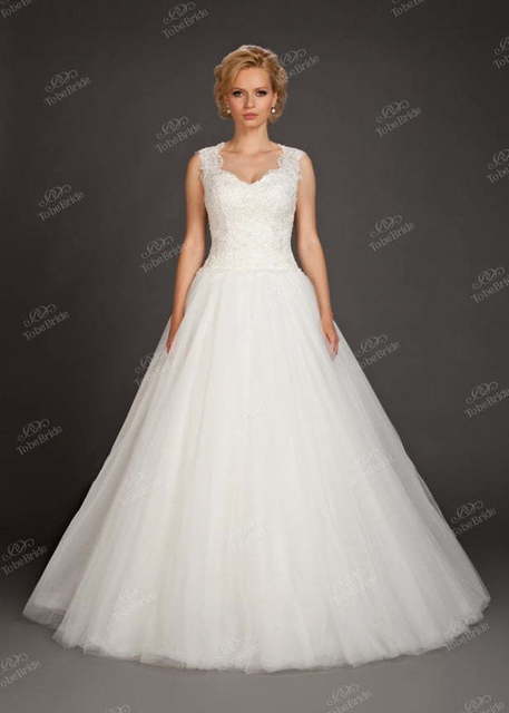 Свадебное платье IK004. Силуэт Пышное. Цвет Белый / Молочный. Вид 1
