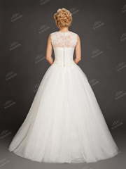 Свадебное платье IK004. Силуэт Пышное. Цвет Белый / Молочный. Вид 2