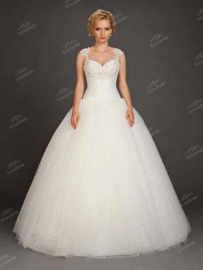 Свадебное платье DA003. Силуэт Пышное. Цвет Белый / Молочный. Вид 1