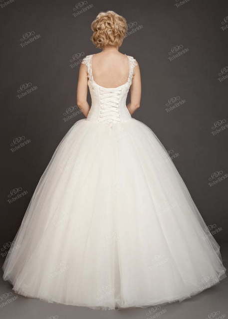 Свадебное платье DA003. Силуэт Пышное. Цвет Белый / Молочный. Вид 2