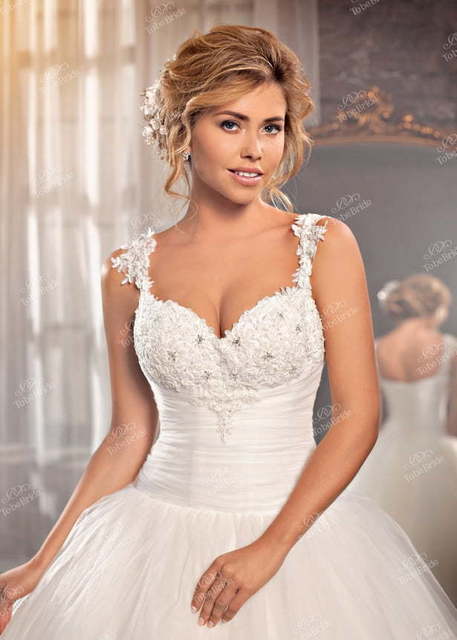 Свадебное платье DA003. Силуэт Пышное. Цвет Белый / Молочный. Вид 3