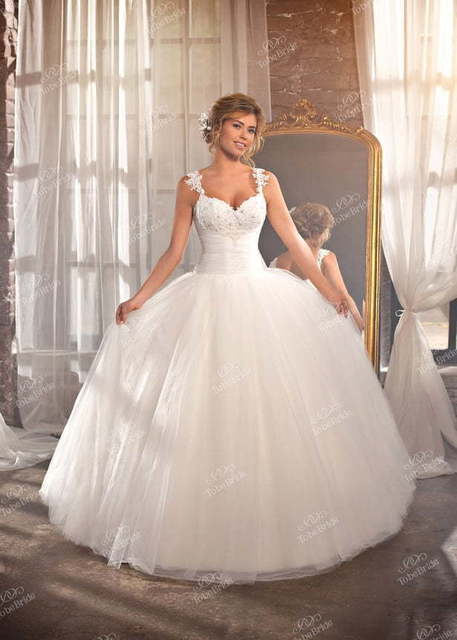 Свадебное платье DA003. Силуэт Пышное. Цвет Белый / Молочный. Вид 4