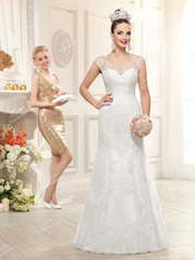 Свадебное платье PB030. Силуэт Рыбка. Цвет Белый / Молочный. Вид 1