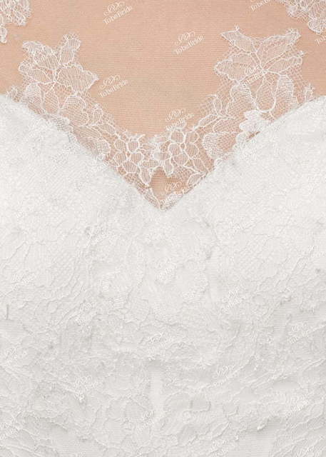 Свадебное платье PB030. Силуэт Рыбка. Цвет Белый / Молочный. Вид 4