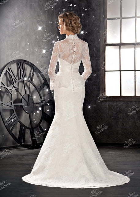 Свадебное платье SL0111. Силуэт Рыбка. Цвет Белый / Молочный. Вид 2