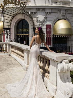 Свадебное платье Alisiya. Силуэт Рыбка. Цвет Айвори / Капучино. Вид 2