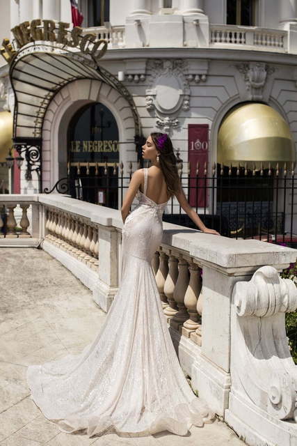 Свадебное платье Alisiya. Силуэт Рыбка. Цвет Айвори / Капучино. Вид 2