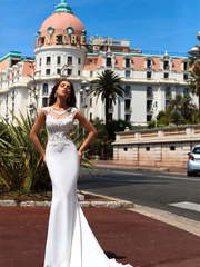 Свадебное платье Gracia. Силуэт Рыбка. Цвет Белый / Молочный. Вид 1