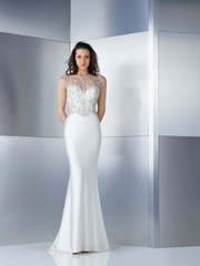 Свадебное платье 4822. Силуэт Рыбка. Цвет Белый / Молочный. Вид 1