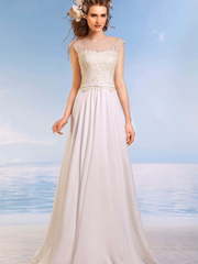 Свадебное платье Юлиана. Силуэт Прямое. Цвет Белый / Молочный. Вид 1