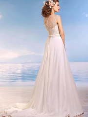 Свадебное платье Юлиана. Силуэт Прямое. Цвет Белый / Молочный. Вид 2