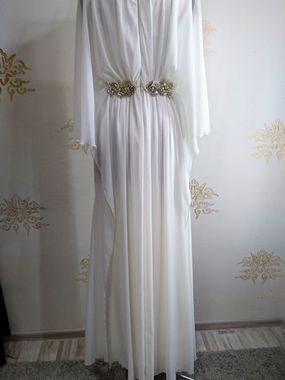 Свадебное платье 5029. Силуэт Прямое. Цвет Белый / Молочный, оттенки Розового. Вид 2