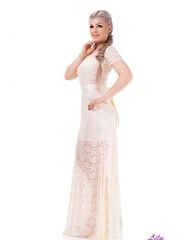 Свадебное платье 5084. Силуэт Прямое. Цвет Белый / Молочный, Айвори / Капучино. Вид 2