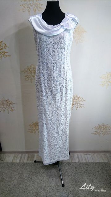 Свадебное платье 0726. Силуэт Прямое. Цвет Белый / Молочный, оттенки Розового. Вид 2