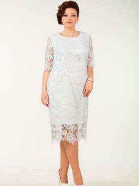 Свадебное платье 0776. Силуэт Прямое. Цвет Белый / Молочный. Вид 1