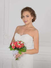 Свадебное платье 2030. Силуэт Прямое, Рыбка. Цвет Белый / Молочный. Вид 1