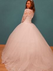 Свадебное платье 2057. Силуэт Пышное. Цвет Белый / Молочный. Вид 2