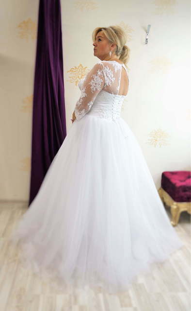 Свадебное платье 2079. Силуэт Пышное. Цвет Белый / Молочный. Вид 2