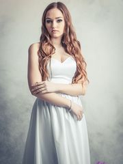 Свадебное платье 6010. Силуэт Прямое. Цвет Белый / Молочный. Вид 2