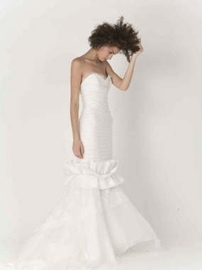 Свадебное платье Girasole. Силуэт Рыбка. Цвет Белый / Молочный. Вид 1