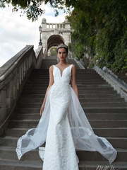 Свадебное платье Aspen. Силуэт Рыбка. Цвет Белый / Молочный. Вид 1