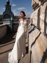 Свадебное платье Debora. Силуэт Прямое, Рыбка. Цвет Белый / Молочный. Вид 1