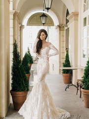 Свадебное платье Feride. Силуэт Рыбка. Цвет Белый / Молочный, Айвори / Капучино. Вид 1