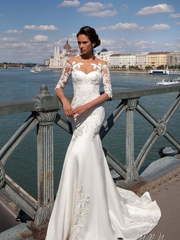 Свадебное платье Gvenet. Силуэт Прямое, Рыбка. Цвет Белый / Молочный. Вид 1