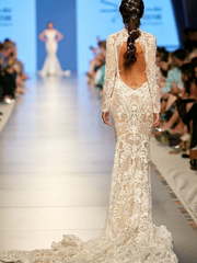 Свадебное платье BAFFI. Силуэт Рыбка. Цвет Айвори / Капучино. Вид 1