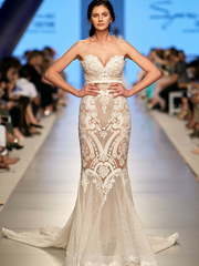 Свадебное платье Brittany. Силуэт Рыбка. Цвет Айвори / Капучино. Вид 1