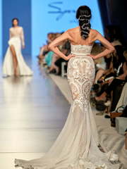 Свадебное платье Brittany. Силуэт Рыбка. Цвет Айвори / Капучино. Вид 2