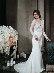 Свадебное платье Spirituale. Силуэт Прямое. Цвет Белый / Молочный, Айвори / Капучино. Вид 1