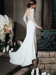 Свадебное платье Spirituale. Силуэт Прямое. Цвет Белый / Молочный, Айвори / Капучино. Вид 2