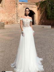 Свадебное платье Aida. Силуэт Прямое. Цвет Белый / Молочный. Вид 1