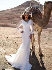 Свадебное платье Alben. Силуэт Прямое, Рыбка. Цвет Белый / Молочный. Вид 1