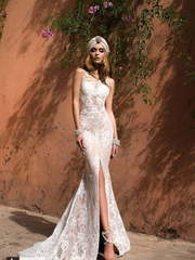 Свадебное платье Djamia. Силуэт Рыбка. Цвет Белый / Молочный, Айвори / Капучино. Вид 1
