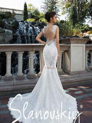 Свадебное платье 17004. Силуэт Рыбка. Цвет Белый / Молочный, Айвори / Капучино. Вид 2