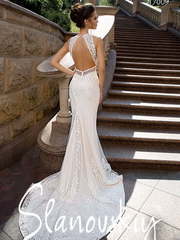 Свадебное платье 17009. Силуэт Рыбка. Цвет Белый / Молочный. Вид 2