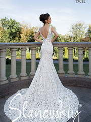 Свадебное платье 17013. Силуэт Рыбка. Цвет Белый / Молочный, Айвори / Капучино. Вид 2