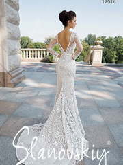 Свадебное платье 17014. Силуэт Рыбка. Цвет Белый / Молочный. Вид 2