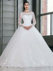 Свадебное платье 15223. Силуэт Пышное. Цвет Белый / Молочный. Вид 1