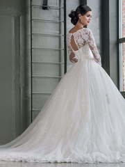 Свадебное платье 15223. Силуэт Пышное. Цвет Белый / Молочный. Вид 2