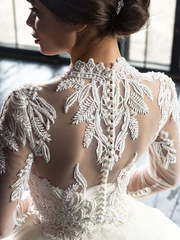 Свадебное платье 15953. Силуэт Пышное. Цвет Белый / Молочный. Вид 2