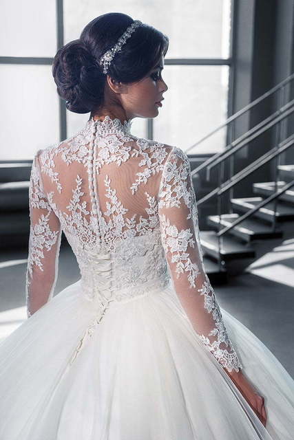 Свадебное платье Adelina. Силуэт Пышное. Цвет Белый / Молочный. Вид 3