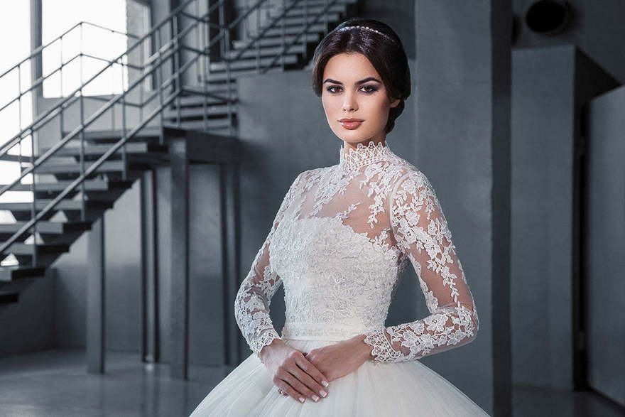 Свадебное платье Adelina. Силуэт Пышное. Цвет Белый / Молочный. Вид 4