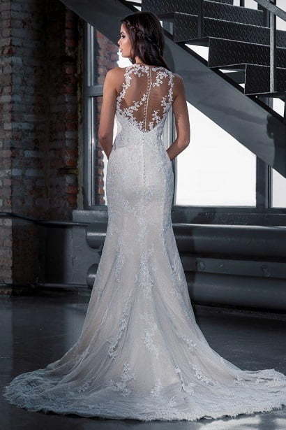 Свадебное платье Alana. Силуэт Рыбка, Прямое. Цвет Белый / Молочный. Вид 2